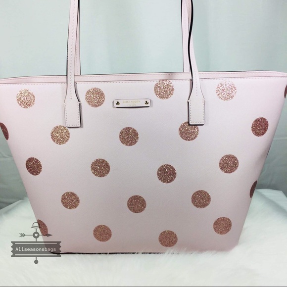 Kate spade pink harmony tote Haven lane polka dot - Picture 3 of 7